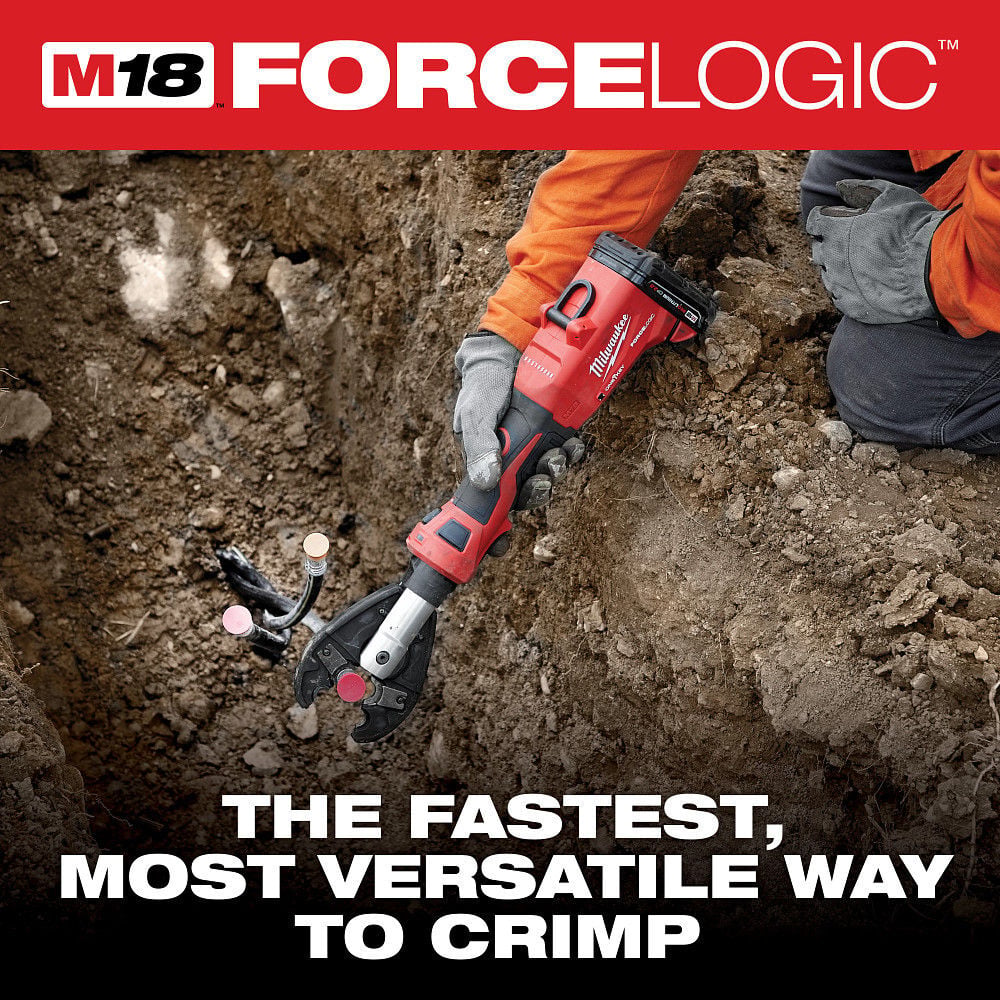 Milwaukee M18 FORCE LOGIC 6 Ton Linear Utility Crimper with O-D3 Jaw and Cutting Jaws, large image number 3