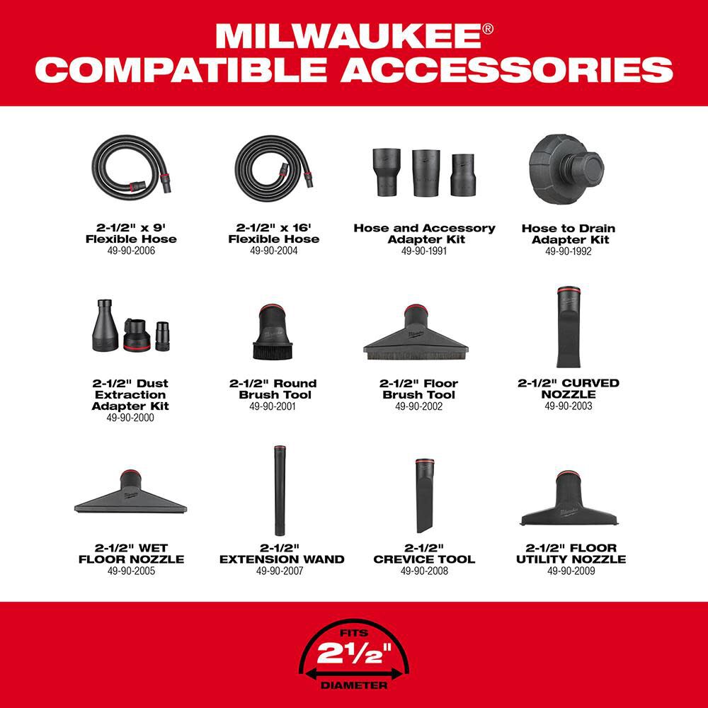 Milwaukee Promotional M18 FUEL 12 Gallon Dual-Battery Wet or Dry Vacuum Kit, large image number 9