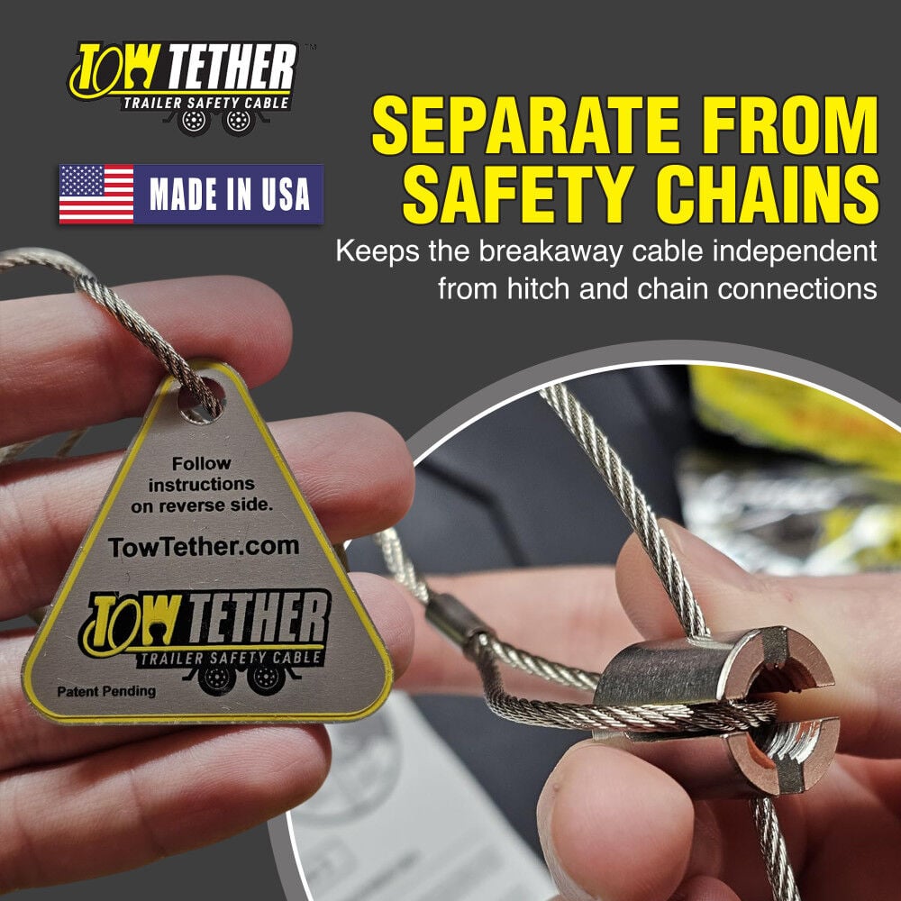 Tow Tether Trailer Breakaway Cable Anchor Point for Class 1 through 5 Hitches, large image number 3