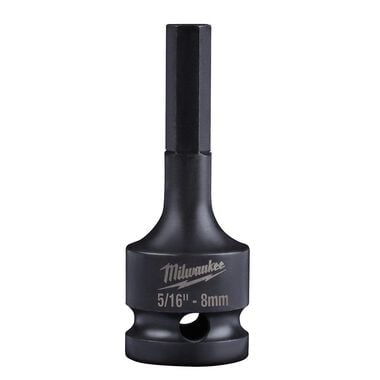 Milwaukee SHOCKWAVE Lineman's 1/2 in. Drive 5/16 in. - 8mm Hex Bit Socket, large image number 0