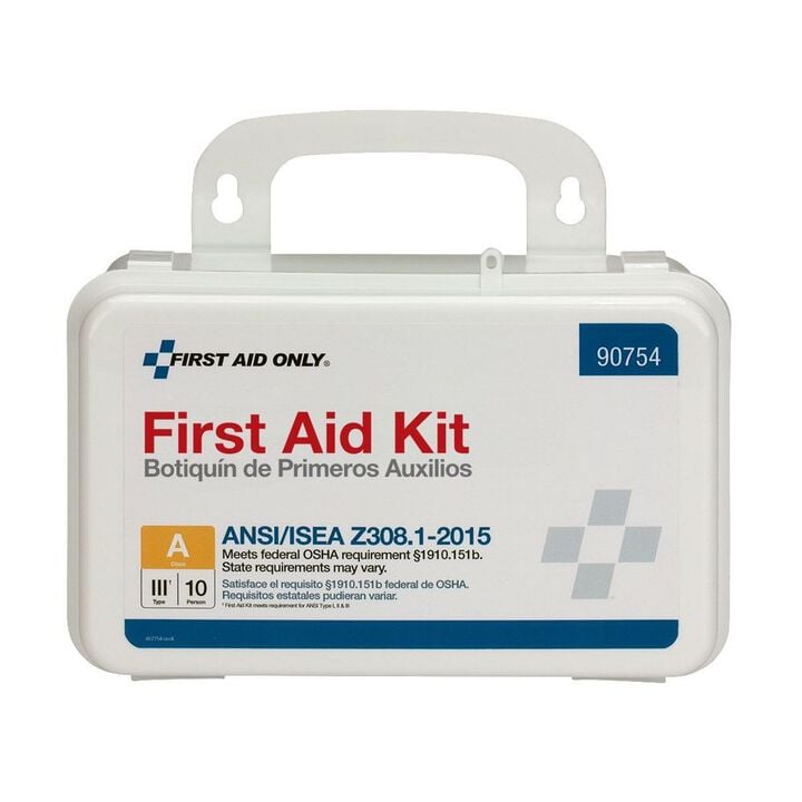 First Aid Only First Aid Kit 10 Person Bulk Plastic Case ANSI A, large image number 1