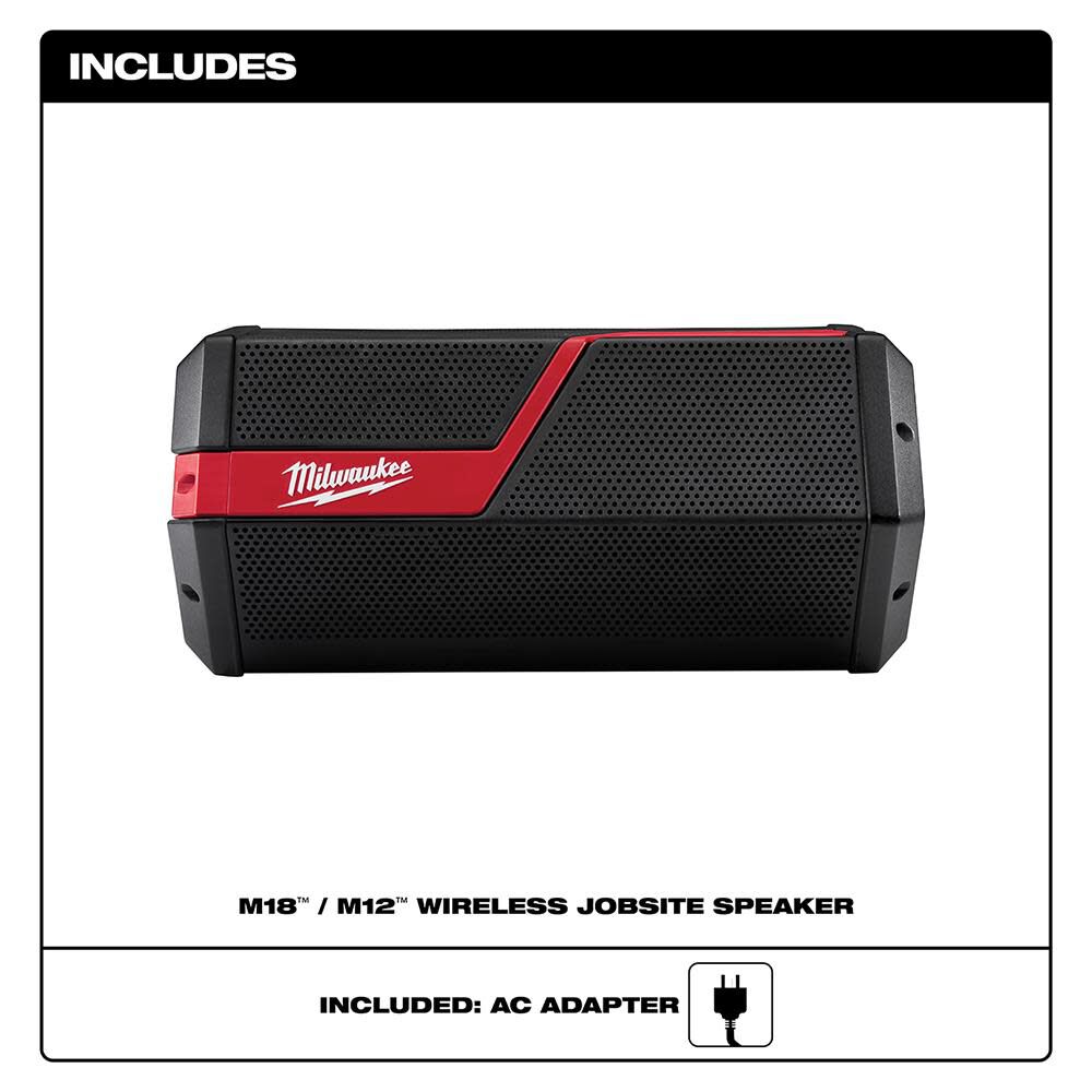 Milwaukee 2891 21p m18 hotsell m12 wireless jobsite speaker kit