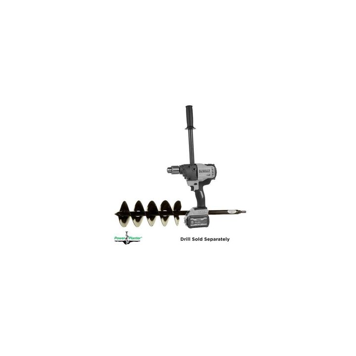 Power Planter 7 Inch x 28 Inch Steel Gallon Pot & Post Hole Auger with Standard Tip, large image number 2
