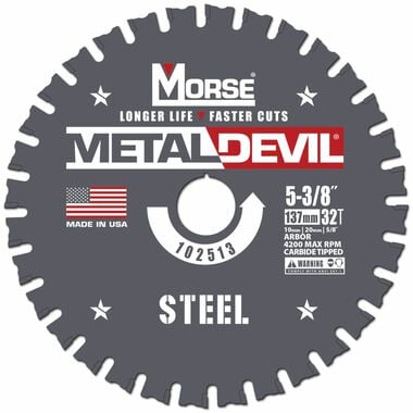 MK Morse 5 3/8in 32 Tooth Metal Devil Steel Circular Saw Blade