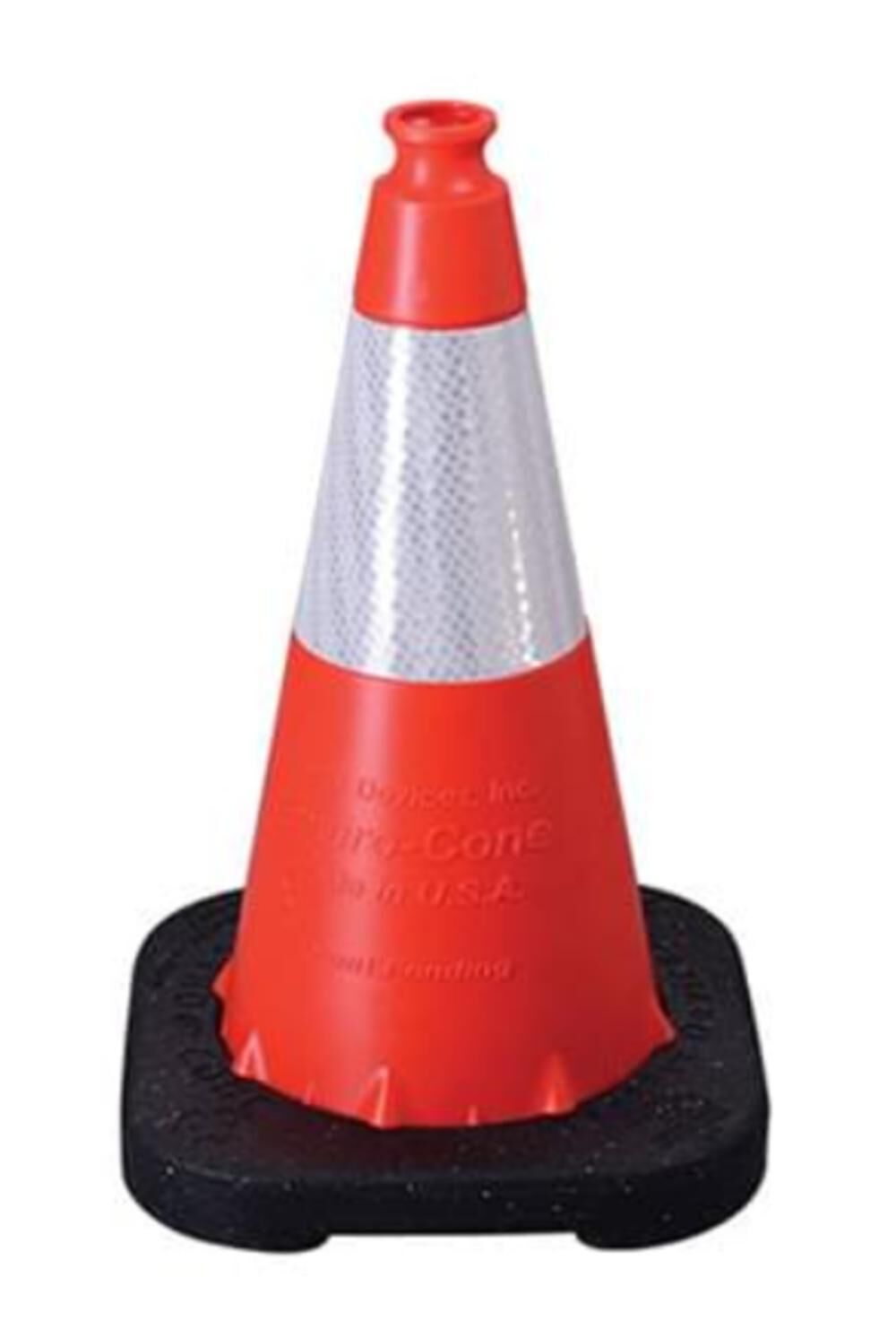 Vizcon Orange 18in Enviro-Cone with 6in Collar & Rubber Base - 16018-HIWB-3