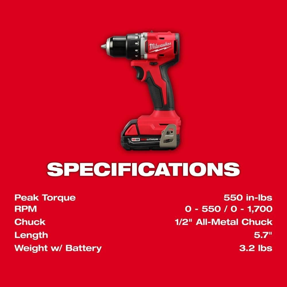 Milwaukee M18 Compact 2-Tool Combo Kit, large image number 6