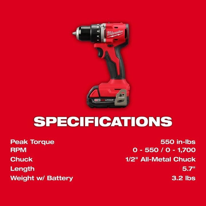 Milwaukee M18 Compact 2-Tool Combo Kit, large image number 5