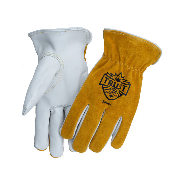 Trust Protection Select Top Grain/Split Cowhide Drives Gloves Large