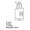 Master Lock Luggage Lock 1 3/8in 3 Dial Combination 2pk, small image number 5