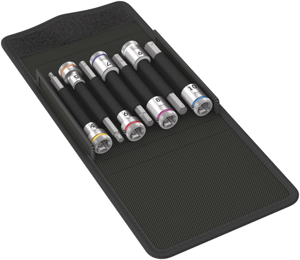 Wera Tools 3/8in Drive 8740 B HF 1 Zyklop Bit Socket Set 7pc, large image number 1