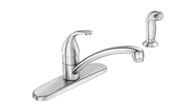 Moen Adler Kitchen Faucet with Side Spray Chrome 1 Handle