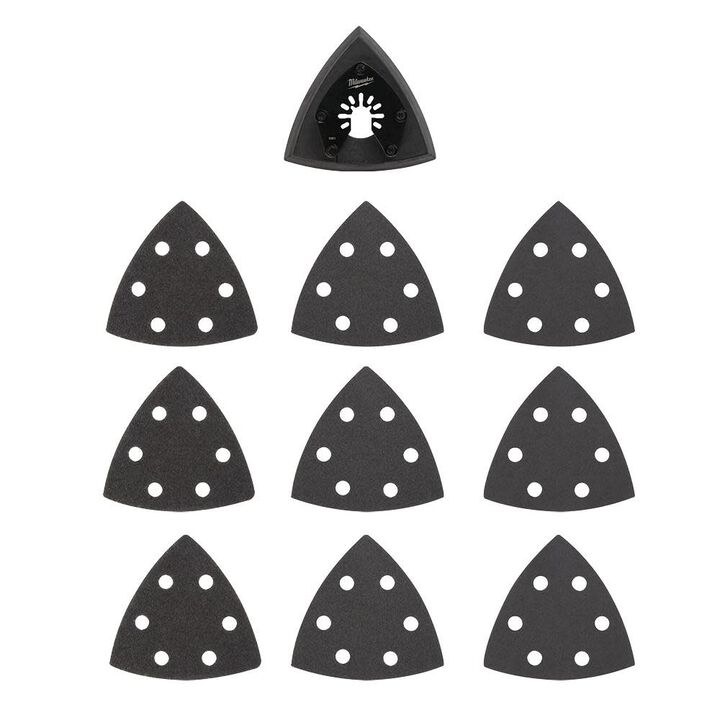 Milwaukee OPEN-LOK 3-1/2inch SANDING PAD & PAPER VAR SET