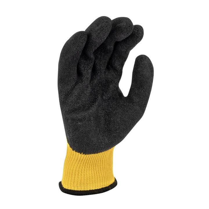 DEWALT Seamless Fit Textured Rubber Gripper Gloves, Yellow and Black, Large, large image number 4