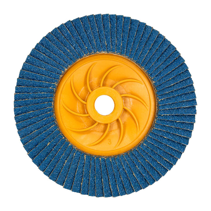 Spyder 4.5 Inch Ceramic Abrasive Flap Disk, 60 Grit, 5/8 Inch-11 Arbor Type 27, large image number 2