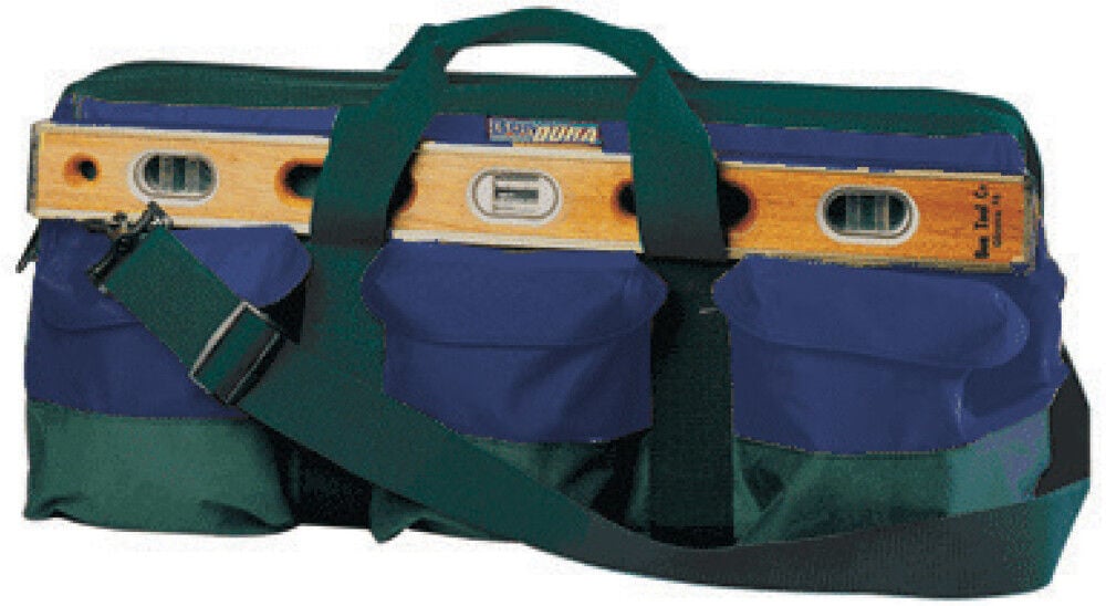 Bon Tool Mason Tool Bag 24 Inch X 10 Inch X 11 Inch Green & Blue, large image number 1
