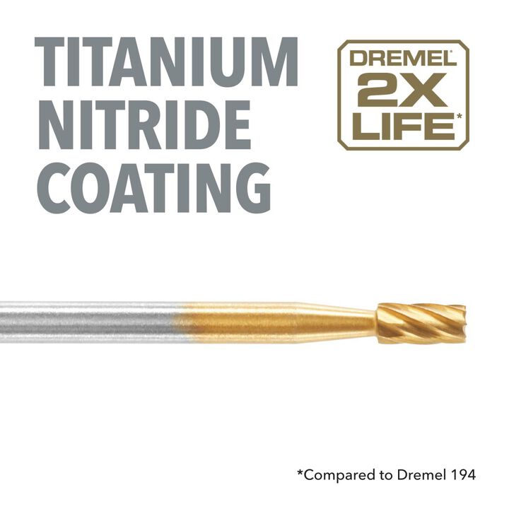 Dremel 1/8 Inch (3.2mm) High Performance Rotary Carving Bit, 2 Pieces, large image number 4