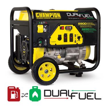 Champion Power Equipment 5500-Watt Dual Fuel Portable Generator with Wheel Kit, large image number 1