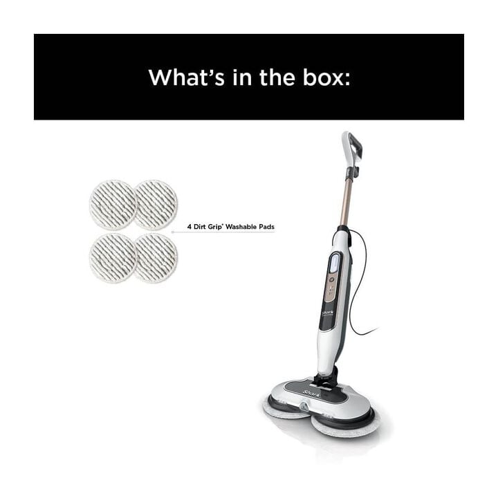 Shark 14-1/2 Inch Rotator Scrubbing and Sanitizing Steam Blaster Mop White, large image number 8
