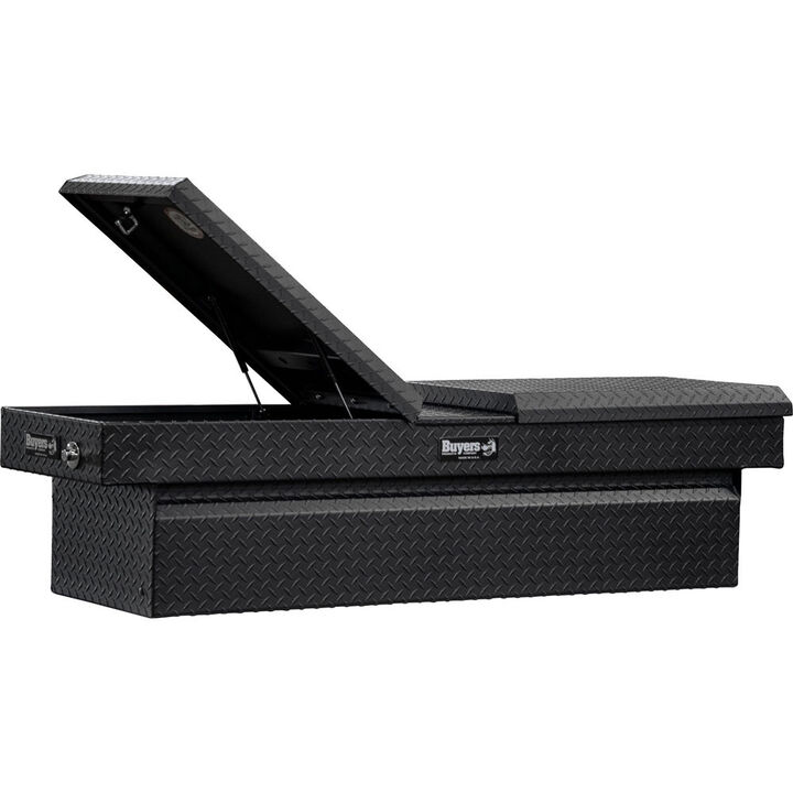 Buyers Products Company 18x20x71 Inch Textured Matte Black Diamond Tread Aluminum Gull Wing Truck Box, large image number 7