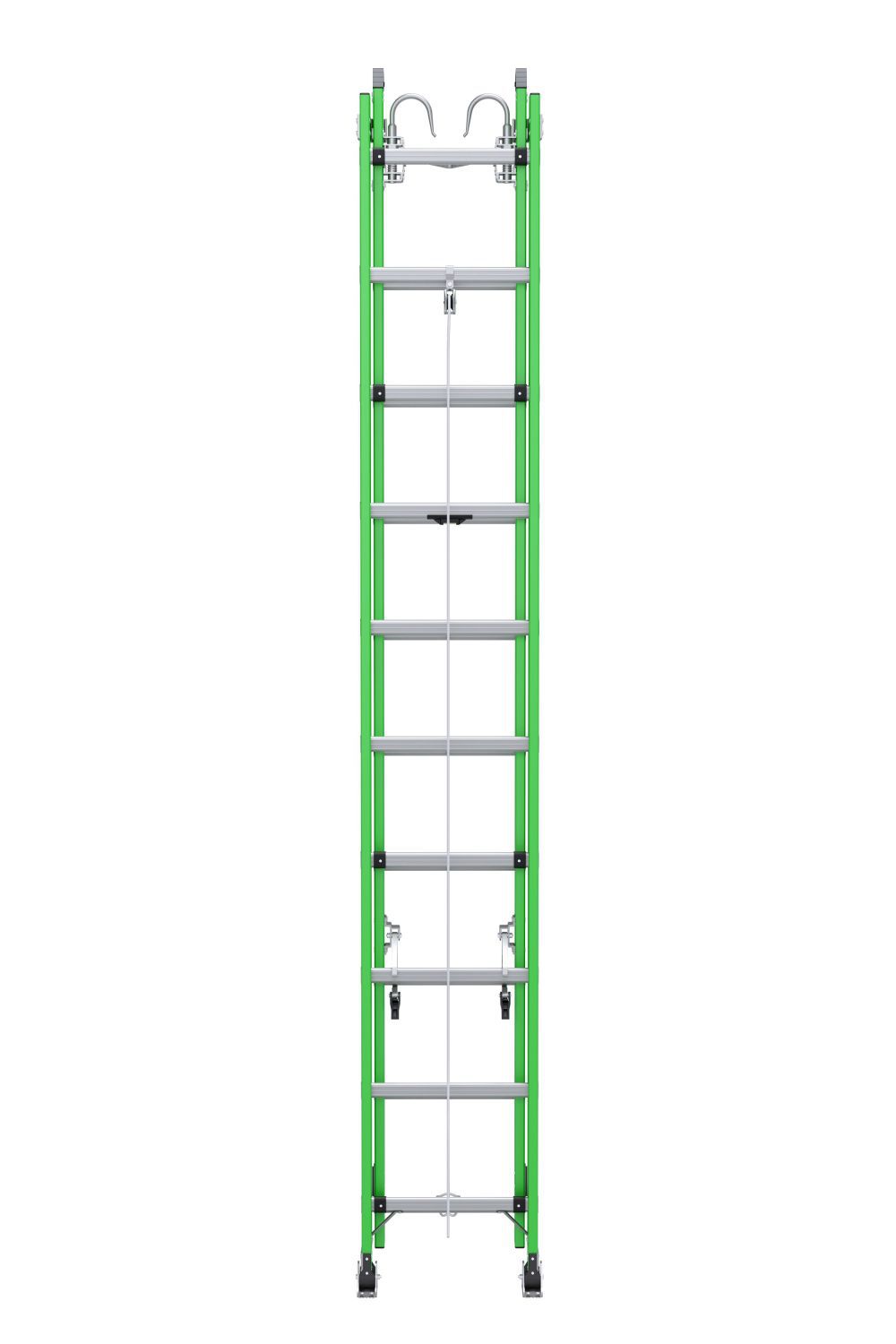Werner AERO Extension Ladder IAA FG Box Rail/Tri Rung Cable Hook V Rung, large image number 3