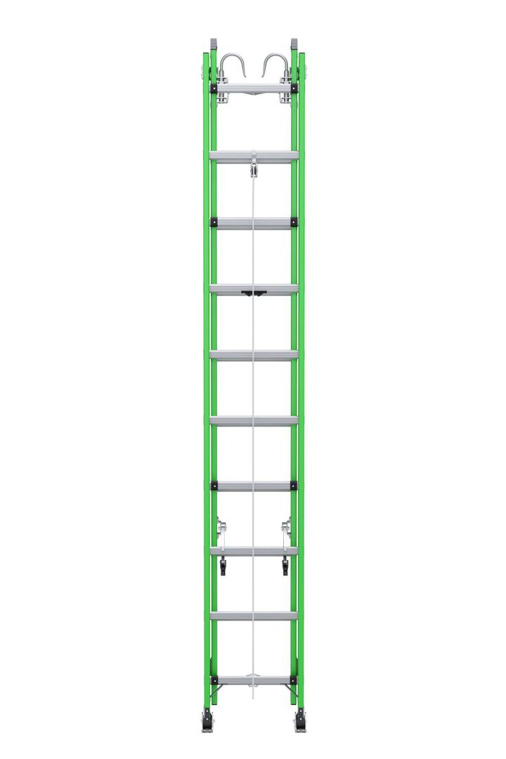 Werner AERO Extension Ladder IAA FG Box Rail/Tri Rung Cable Hook V Rung, large image number 2