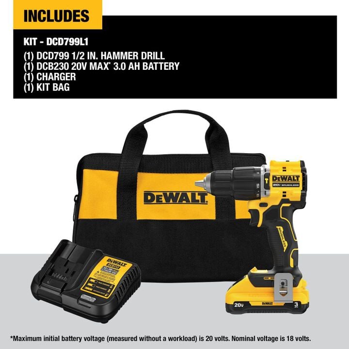 DEWALT ATOMIC 20V Compact Hammer Drill Circular Saw Combo Kit, large image number 1