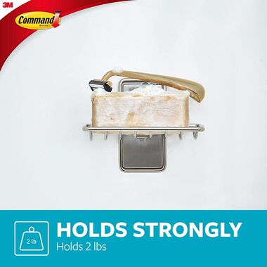 3M Command Bath Satin Nickel Soap Dish, large image number 2