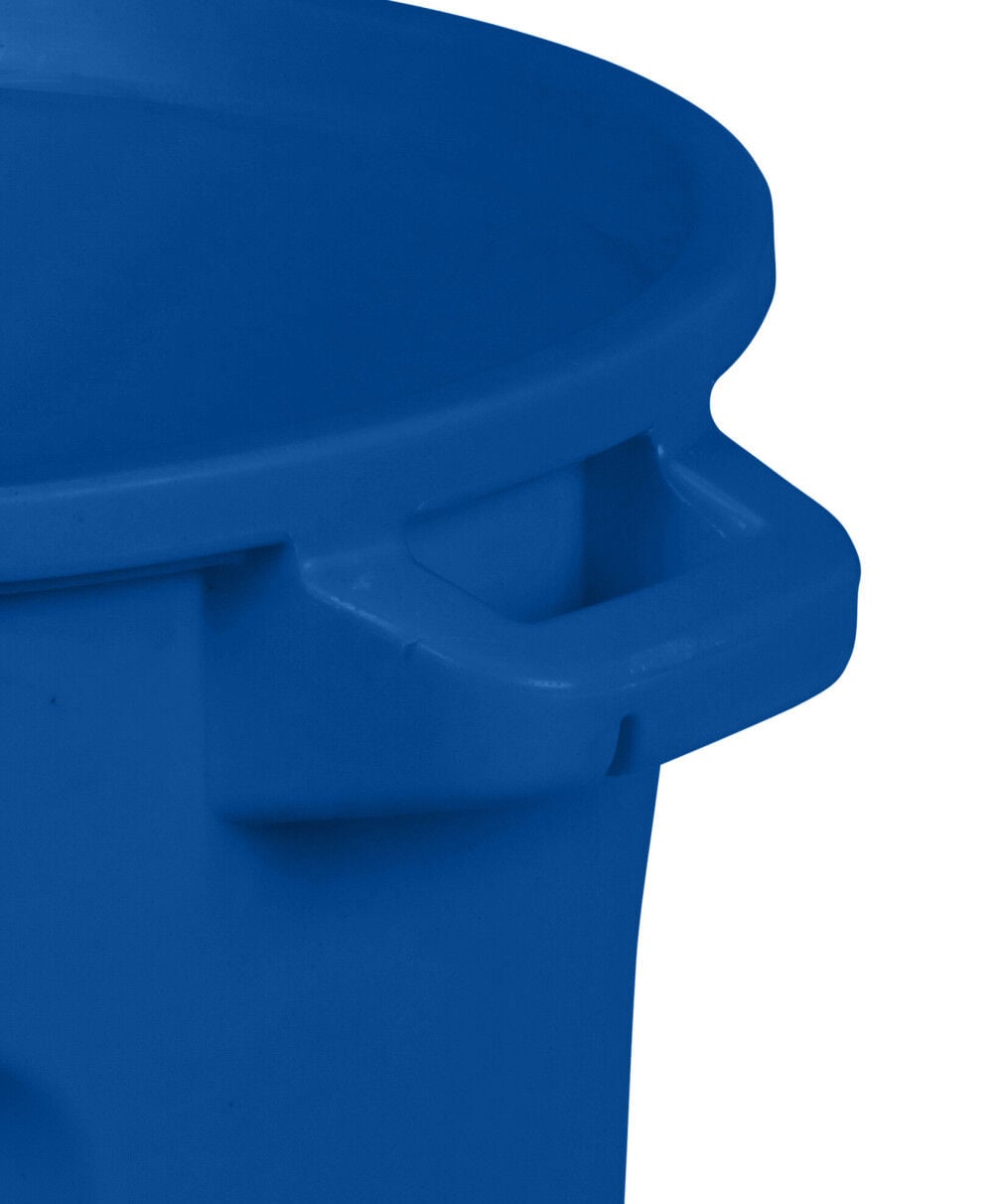 Toter 20 Gallon Round Trash Can with Lift Handle Blue, large image number 3