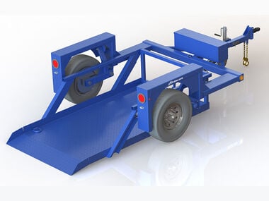 Air-Tow Trailers 8' 6in x 4' 4in Drop Deck Flatbed Trailer - 3500 lb. Cap