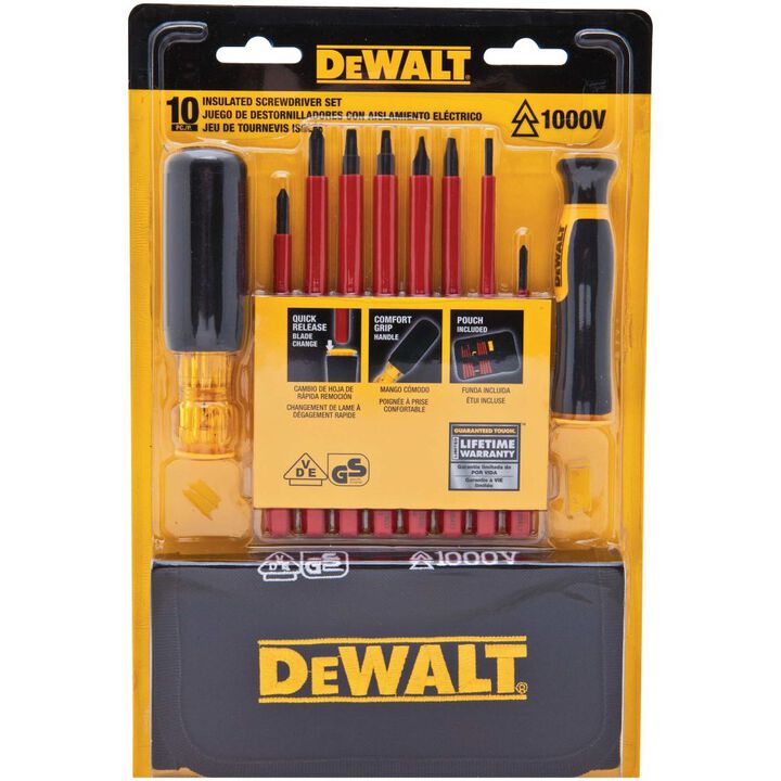 DEWALT 10 Piece Vinyl Grip Insulated Screwdriver Set, large image number 4