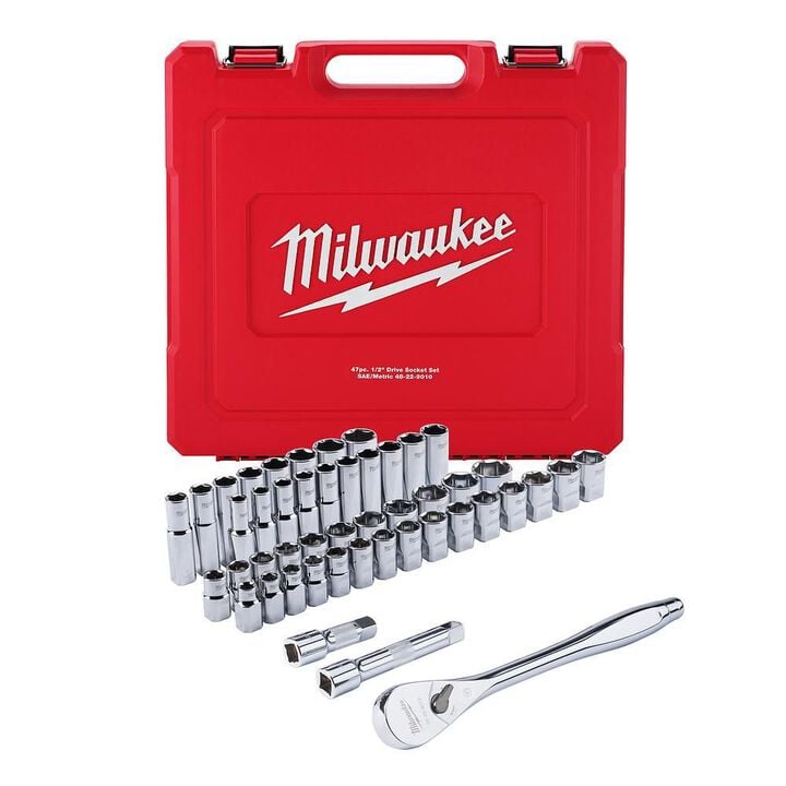 Milwaukee 47 pc. 1/2 in. Socket Wrench Set (SAE & Metric), large image number 11