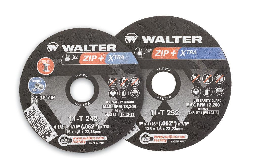 Walter 4-1/2 Inch ZIP+XTR Cut-Off Wheel, 1/16 Inch Thick, large image number 2