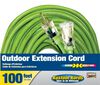 Voltec 100 Ft. 12/3 SJTW Green/Black U-Ground Kwik Kustom Extension Cord, small image number 2