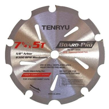 Tenryu Board-Pro Plus 7-1/4in x 5T PCD Tipped Saw Blade