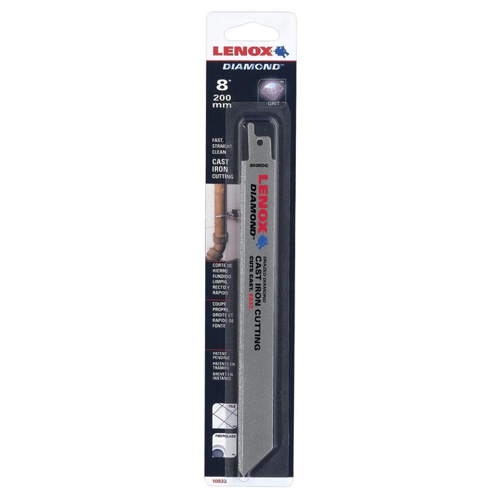 Lenox 8-in Grit-TPI Diamond Grit Reciprocating Saw Blade