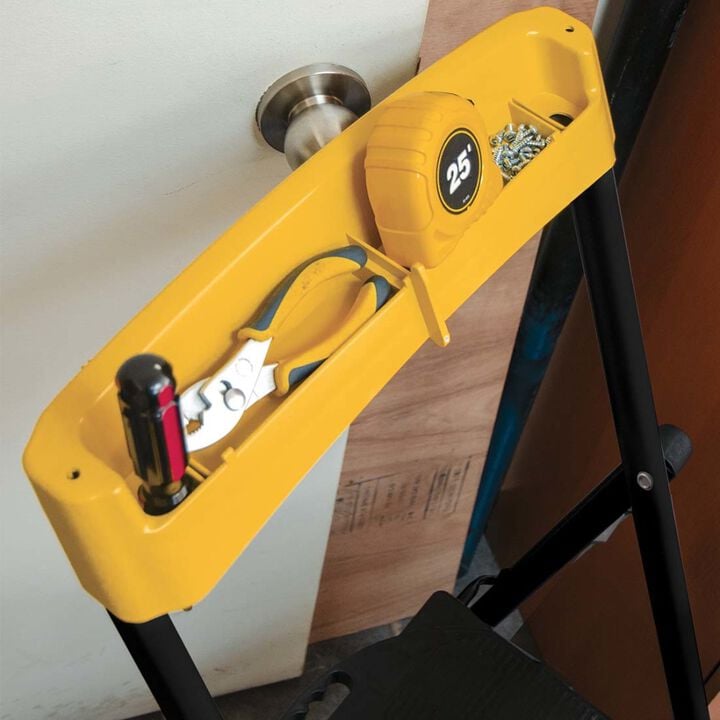Metaltech 2-Step Pro Steel Step Stool with Utility Tray, large image number 2
