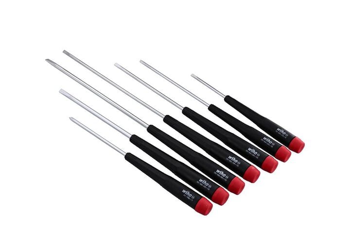 Wiha Precision Slotted and Phillips Screwdriver Set 7 Pieces, large image number 3