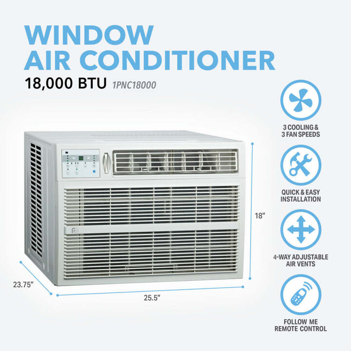 Perfect Aire 230V 18000 BTU Non-Energy Star Window Air Conditioner with Remote, large image number 2