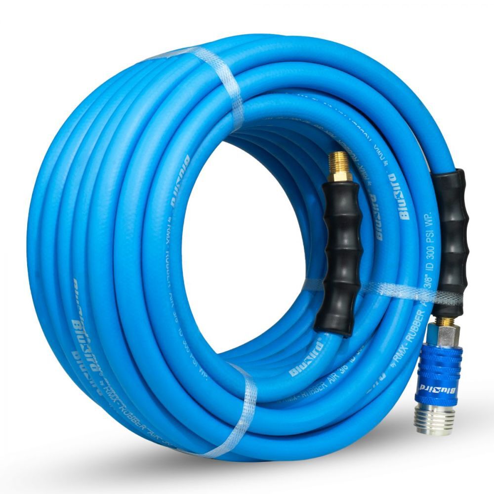 BluBird 3/8 Inch x 50 Ft Rubber Air Hose with 5-in-1 Coupler, large image number 5