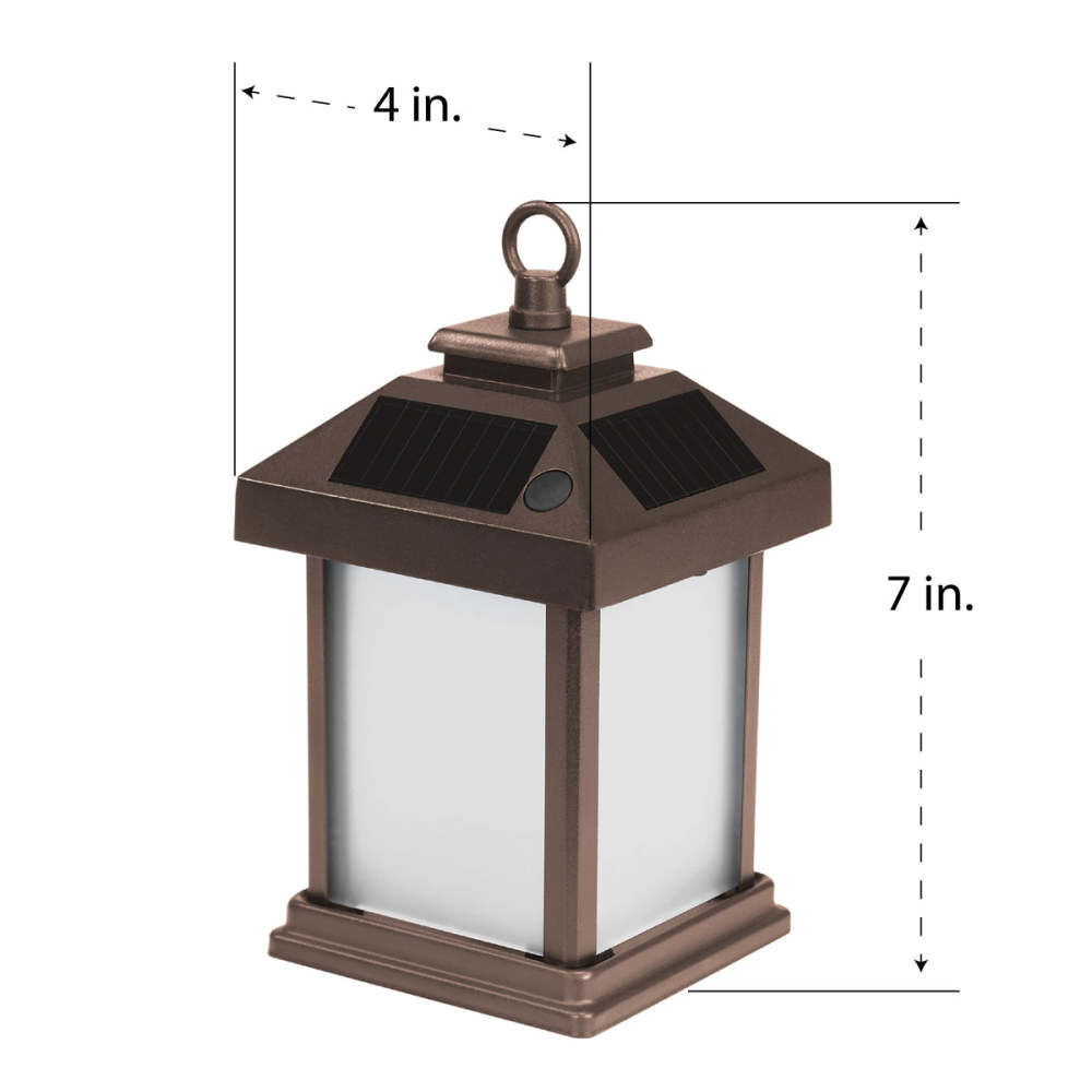 Feit Electric 4 Inch 20 Lumens Landscape LED Square Solar Lantern Bronze, large image number 2