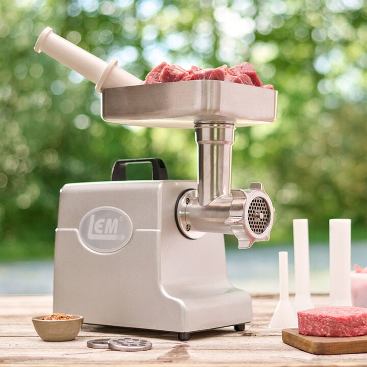 LEM MightyBite #8 Aluminum Electric Meat Grinder with Stuffing Tubes, large image number 9