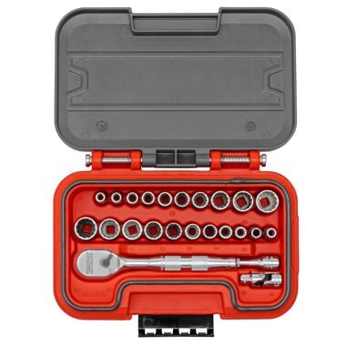 Proto Socket Set 1/4 DR 24pc SAE & MM 12pt AERO