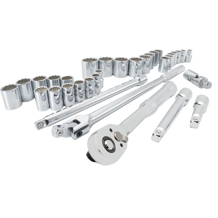 CRAFTSMAN 1/2 Inch Drive SAE & Metric Mechanics Tool Set 33 Pieces, large image number 4