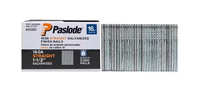 Paslode 2000 Pack 1-1/2in 16 Ga Galv Straight Finishing Nails