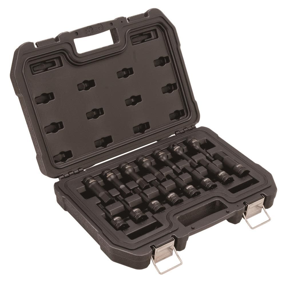 DEWALT 15 Piece 1 2 in Drive Combination Impact Hex Bit Socket Set DWMT19233 Acme Tools