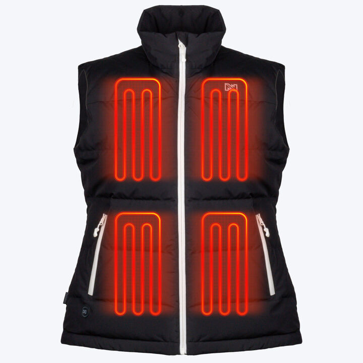 Mobile Warming Crest 2.0 Womens Black Heated Down Vest Kit 7.4V, large image number 5