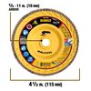 DEWALT 4 1/2in X 5/8in 11 80G T27 XP Ceramic Trim Flap Disc, small image number 2