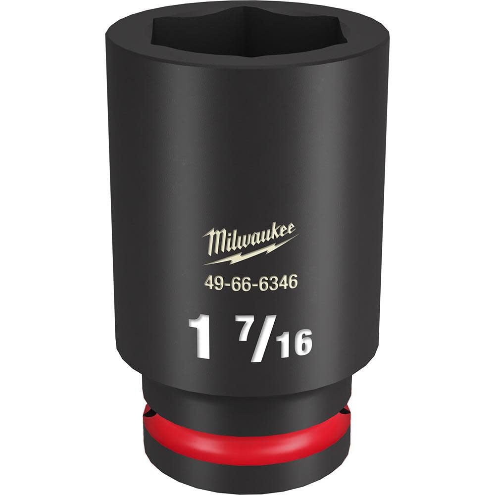 Milwaukee Impact Socket 3/4in Drive 1 7/16in Deep 6 Point, large image number 1