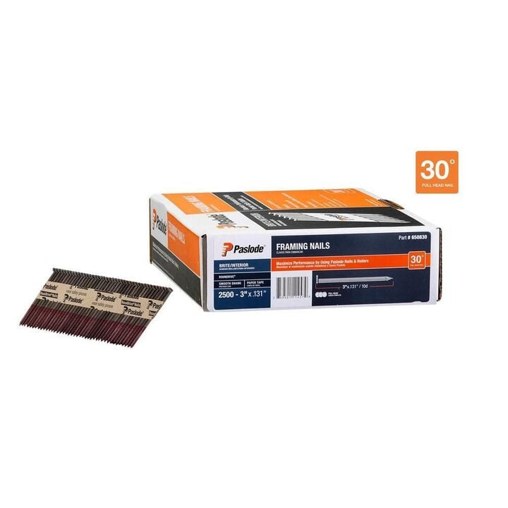 Paslode 3 x .131 Smooth Brite 30-Degree Framing Nails