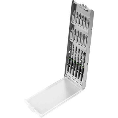 Short Brad Point Bit Set with Case 18pc